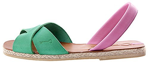 Titi Couture Femme Classic Sandales Plates, Vert Fuchsia, 36 EU