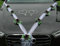 ORGANZA M + HERZEN Braut Paar Rose Deko Dekoration Autoschmuck Hochzeit Car Auto Wedding Deko Ratan Girlande ®Auto-schmuck PKW (Schwarz/Weiß/Weiß)