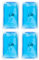 notrash2003 Taschenwärmer nach ISO 13485 Handwärmer Heat Pads Fingerwärmer Wiederverwendbare Gel - Pads Thermopads in vielen Ausführungen und Mengen (Blau - 4 Stück)