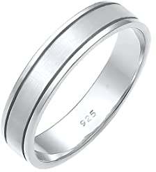 Elli PREMIUM Ring Damen Band Paar Hochzeit in 925 Sterling Silber