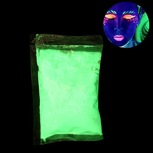 Fluoreszierendes Pulver, Dark Night Glow Pulver Leuchtpulver Farbe DIY Pigment Nagel Beschichtung Nachtleuchtendes Pulver(Gelbgrün)