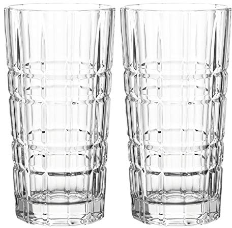 Leonardo Gin Trink-Gläser 2er Set, spülmaschinenfeste Wasser-Gläser, Cocktail-Gläser mit Schliff, stoßfestes Gläser-Set, 400 ml, 022776