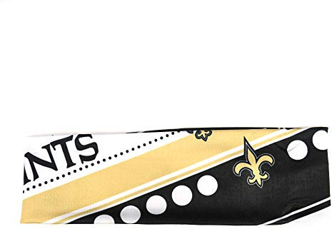 Littlearth NFL New Orleans Saints Stirnband, Stretch-Muster, Teamfarben, Einheitsgröße