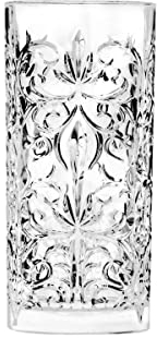 RCR Cristalleria Italiana S.p.a. Linea Tattoo | Bicchieri da Acqua e Cocktail in Vetro Moderni Set 6 Bicchieri di Cristallo da 37 Cl