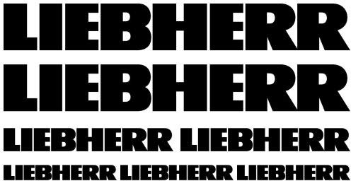 myrockshirt LIEBHERR XL Aufkleber Sticker Bagger Excavator 7 Stücke ca.30cm Aufkleber Autoaufkleber Sticker Decal ohne Hintergrund UV&Waschanlagenfest