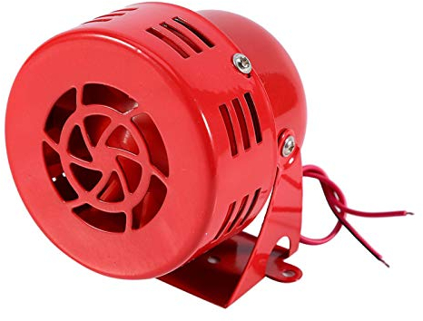 Yctze Red Air Sirenenhorn, 12V Elektroauto LKW Motorradgetriebener Luftangriff Sirenenhorn Alarm Laut 50er Jahre Rot für klaxon sirene 12v für 11 v sirene motorrad signalhorn sirene 12v sirene polizei