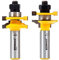 Yonico Cabinet Door Rail and Stile Router Bits Set Junior 2 Bit Ogee 1/2-Inch Shank 12271