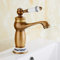 Rubinetto Lavabo e Bidet Bagno Anticato Miscelatore Bagno Vintage Monocomando in Ceramica Floreale per Lavandino da Bagno