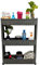 HYGRAD Grey Slim Slide Out Kitchen Trolley Rack Holder Storage Shelf Organiser Moving Wall Cabinets Tower Holder Rack on Wheels 3 Tier (3 Tier Grey)