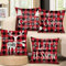 Kissenbezug Weihnachten Satz Von 4 - Rot Schwarz Tartan Kissenbezug 45x45 Weihnachten, Leinen Weihnachten Design Weihnachtskissenbezug Für Sofa Wohnzimmer Weihnachtsdeko Innen Christmas Decorations