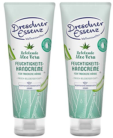 2er Pack Dresdner Essenz Handcreme Belebende Aloe Vera 2 x 75 ml Hautcreme Handpflege