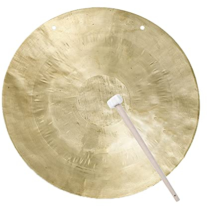 Vinbcorw Original Feng Gong,Wind Gong,große Gong, Yoga Heilung Sinfonieorchesters toller Klang, inkl. Holz-/ Baumwollklöppel,55cm