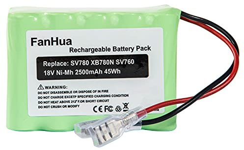 Fanhua 18Volt Battery XB780N Replacement, Compatible with Shark SV780-N XB780N SV760 Series SV780_N_14 SV780N Cordless Pet Perfect Handheld Vacuum 2500mAh Ni-Mh Battery