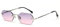 LIGOES - Occhiali da sole rettangolari da uomo, senza montatura, occhiali da sole ottagonali, piccoli, occhiali da donna, metallo, oro, poligono, blu, marrone uv400, lenti grigie e rosa