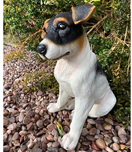 Best Value Here Dog Garden Statue outdoor Resin Pet Animal statue Yard Ornament Decoration Jack Russell sculpture Law Decor Dogs Figurine Patio Balcony Decorative NEW GIFT (Jack Russell Terrier)
