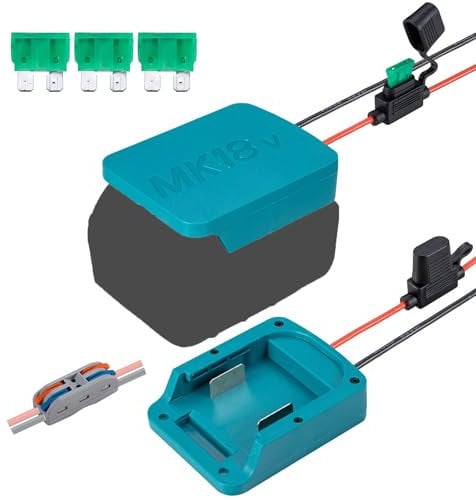 Power Wheel Adapter for Makita 18V Battery with Fuse & Switch & Wire terminals,Power Connector for Rc Car, Robotics, Rc Truck,DIY use, Work with for Makita BL1860 BL1850 BL1840 BL1830 Li-ion Battery