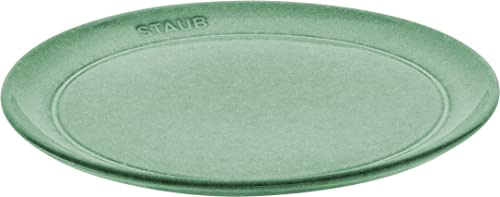 STAUB Dining Line Teller flach, 20 cm Salbeigrün Keramik Kratzfest