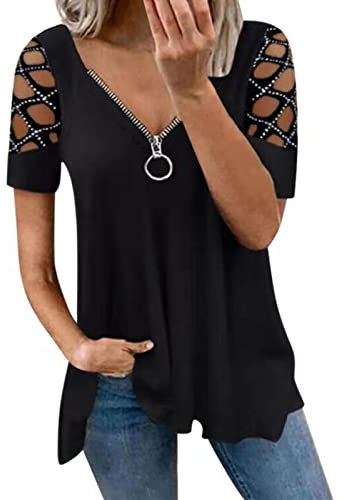 Jeans Hemden Damen weiße Bluse Damen Kurzarm blusen Tops Damen ärmellos antik Batik Bluse Kordel hellblau Blaue Oberteile Damen pageholder Damen Shirt Vintage Sweater Damen Happiness