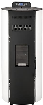 STUFE A PELLET ITALIA Boston 14 KW - Stufa ad Aria Ventilata Efficienza 89% Scalda 130m² Autonomia 15H Programmabile 5 Velocità e Potenze Garanzia 24 Mesi Bianco