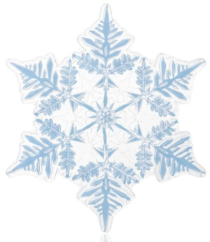 devembr Snowboard Stomp Pad, 3D Clear Snowflake Snowboarding Stomp Pads, PVC Material, Transparent/Pink/Blue/Rose Gold/Silver