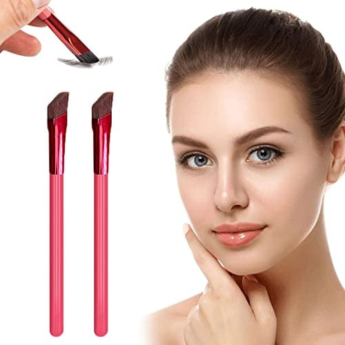Multifunktionaler Augenbrauenpinsel, Multifunktions-Augenbrauenbürste, Professional Eyebrow Brush, Multi-Function Eyebrow Brush, Square Concealer Brush, Make-up-Pinsel für Puder, Creme, Wachs, 2PCS