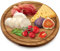 KADAX Planche à Découper Ronde en Chêne, Plateau de Service Rond en Bois pour une Présentation Élégante de Fromages et de Charcuteries (40 cm)