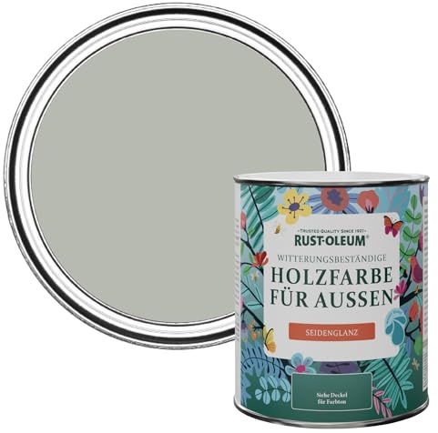 Rust-Oleum Grey Mould-Resistant Garden Paint In Satin Finish - Grey Tree 750ml