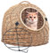 INLIFE Katzen-Transportkorb 45x35x35 cm Natürliche Weide,1.85kg,170907