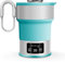 FairUo Kettles, 0.6L Portable Kettle for Travel, Collapsible Travel Kettle Bpa-Free, Mini Kettles, Foldable - 100~240V, Touch Screen Temperature Control, Led Display, Auto Shut off/Blue/18*15*20Cm