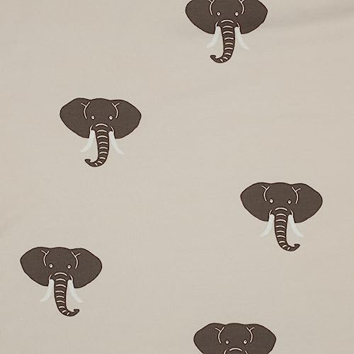 VmG-Store Jersey Stoffe Meterware zum Nähen Baumwolljersey Nähstoff Kinderstoff 140 cm breit III (Elefant Jb010)