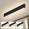 Glitzerlife Deckenlampe LED Deckenleuchte Wohnzimmer - 53.6CM Wohnzimmerlampe Lang Schwarz Schlafzimmerlampe Modern Dimmbar mit Fernbedienung 17W Deckenbeleuchtung Panel für Schlafzimmer