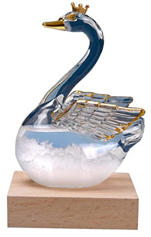 Luzhengyang Glass Weather Barometer Forecast, Goose Glass, Weather Station Liquid Barometer Weather Predictor, Creative Desktop Decorative Bottle