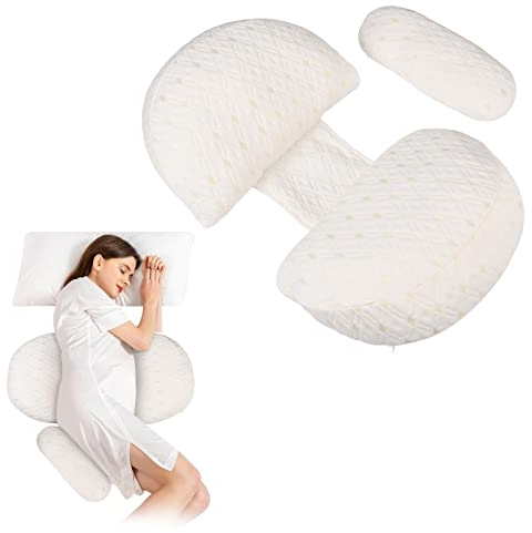 Ntmaichy Coussin de Grossesse en Forme De U, Oreiller de Soutien Grossesse, Oreiller de Maternité, Pregnancy Pillow avec Housse en Coton Amovible pour Le Dos, l'abdomen, Les Hanches, Les Jambes