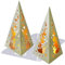 BETESSIN 2pcs Weihnachten Stanzschablone Laterne Stanze Windlicht Tischdeko in Kegelform Weihnachten Kerzen Deko Weihnachtsbaum Engel Stanzform Christmas Cutting Dies Adventskerze DIY Weihnachtsdeko