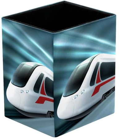 VAPOKF Pencil Holders for Desk, Train in Tunnel Prints Pen Holders Pen Pot Makeup Brushes Storage Desktop Stationary Supplies Organiser for Home Office