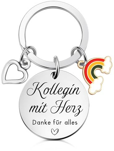 Otuuz Abschiedsgeschenk für Kollegin Danke für Alles Schlüsselanhänger Kollegin mit Herz Schlüsselanhänger Dankeschön Geschenk für Lieblingskollegin Jobwechsel Ruhestand Geburtstag Weihnachten