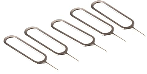 MilnoTech : 5 Piezas Pin Eyector de Tarjeta SIM, Bandeja de Tarjeta SIM Portátil Extractores de Agujas Herramienta de Pin, Bandeja de Tarjeta SIM Pin Eyection Compatible iPhone, Android, HTC