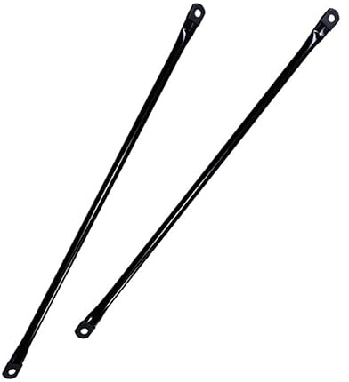 Black Metal Garden Swing Set - 2-Pack Round Metal Swing Boom, 90.5cm/35.63in