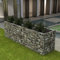 Iiaky Gabionen-Hochbeet Stahl 360×90×100 cm Hochbeet Garten GabionenköRbe Hochbeete FüR Garten Gabionen Zaun