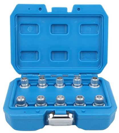 Zohisin Kit di rimozione dei dadi della ruota 18,0 × 14. 0 × 6. 0 set di 10 pezzi di chiavi del bullone, rimozione di installazione, antifurto, smarrito