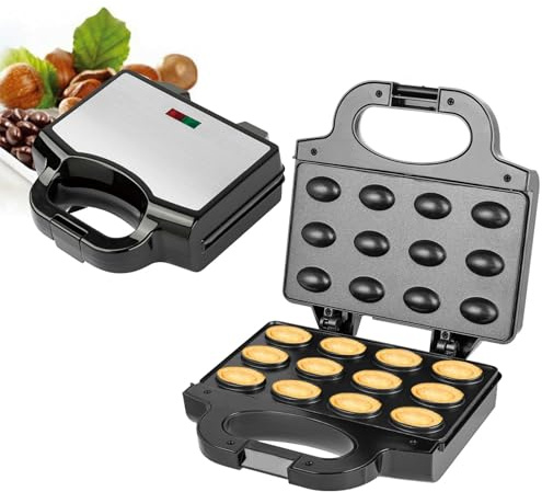 Walnut Waffle Machine, Nut Cookie Mold Manufacturer | Electric Nut Cookie Baking Machine | Double Sided Heated Baking Tool for Breakfast, Restorati