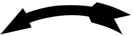 Aufkleber Hinweis Drehrichtung „Drehrichtungspfeil“ Folie selbstklebend Richtung wählbar, schwarz | 110x28mm Made in Germany, Größe: Pfeil links