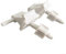 Honseadek Juego de bisagras de plástico para asiento de inodoro, 4 cm, color blanco