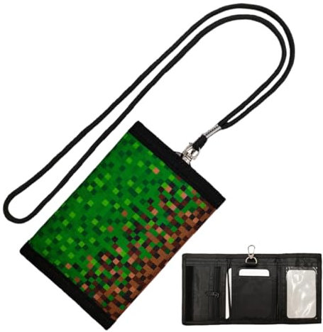 XPEX Geldtasche für Kinder Jungen - Brustbeutel, Geldbeutel, Portmonee, Portemonnaie, Geldbörse, Münzbeutel für Reisen (Block)