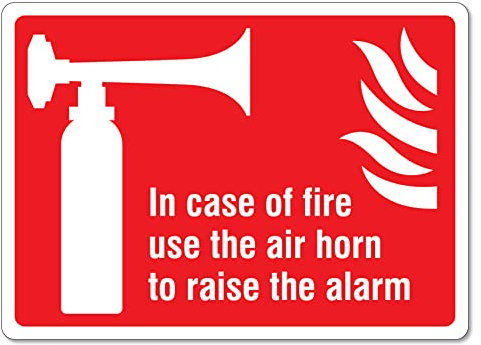 Horn Feuer Zeichen Sicherheitszeichen Brandschutz Warnschild Zinnschild Metall Blechschild Lustiges Metall Wanddekoration Für Garten Bar Badezimmer M