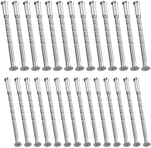 100Pcs M4/M3 Door Handle Bolt Through Fixings Set, Door Handle Fixing Screws and Sleeves, Door Handle Screws M4/Door Handle Fixing Screws M3, Nickel Plated Connecting Screw for Furniture Cabinet
