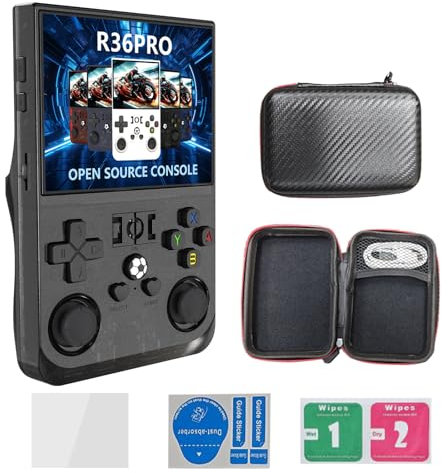 R40MAX Retro Handheld Spielkonsole, 3,5 Zoll IPS Bildschirm Open Source Linux System Retro Spielekonsole, 128G TF Karte 2W+ Spiele 30+ Emulatoren 4000mAh Akku Emulator Handheld