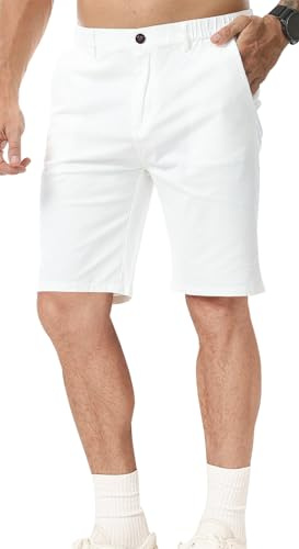 Zetieny Men’s 7”/ 9” Chino Shorts Casual Elasticated Waist with 4 Pockets