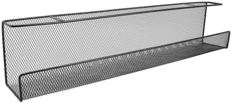 Cable Management Desk, Iron Under the Desk of Cable Management Without Drilling Under -table with Scratch -resistant Black and Wireless Assembly (S(283 X 180mm / 11.14 X 7.09in))