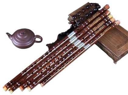 Bambusflöteninstrument Musikinstrument Bambusflöte Querflöte Profi(Two section D)